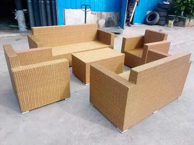 Honey Rattan Sofa Set